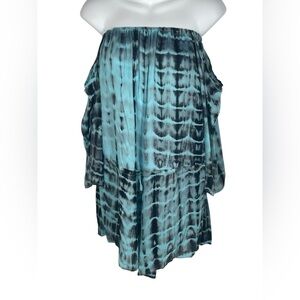 Carmin Chic Off-Shoulder Tie-Dye Romper NWT Medium